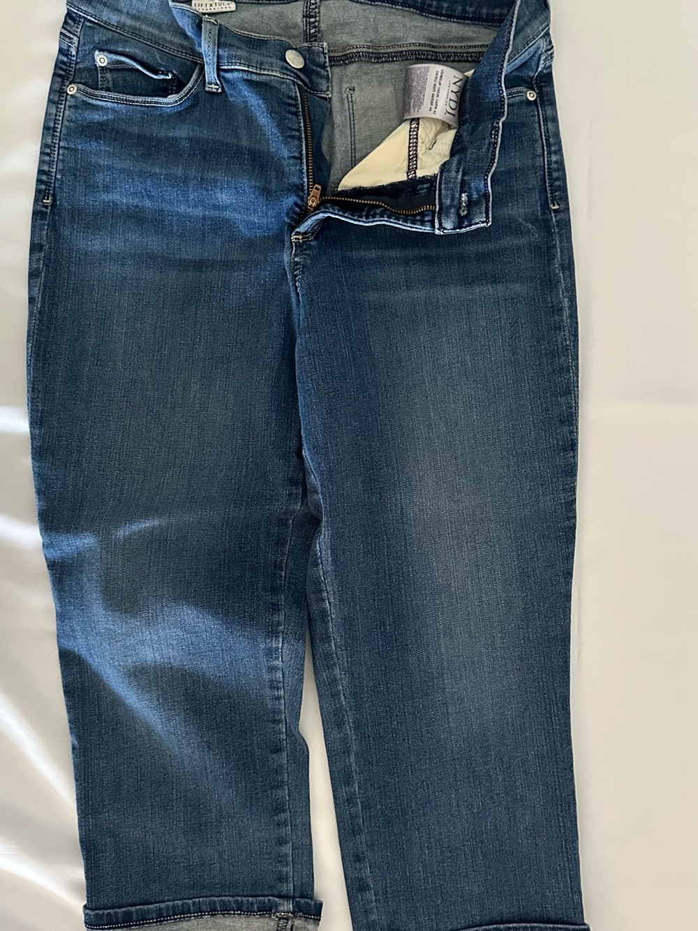 NYDJ Dark Blue Cropped Ankle Jeans